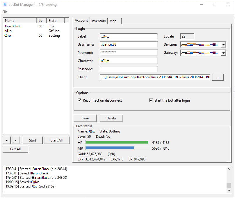 absBot Manager